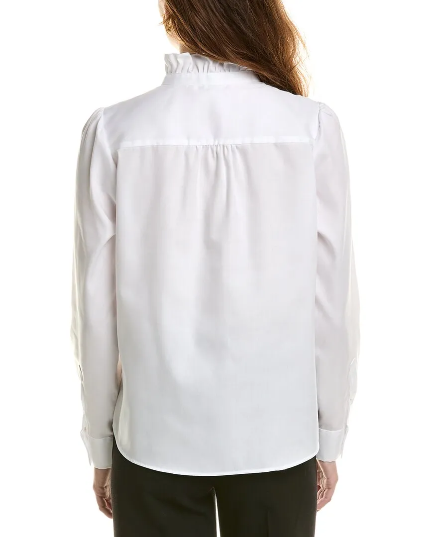 Anne Klein Ruffle Neck Top