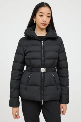 Black Alouette Down Belted Jacket