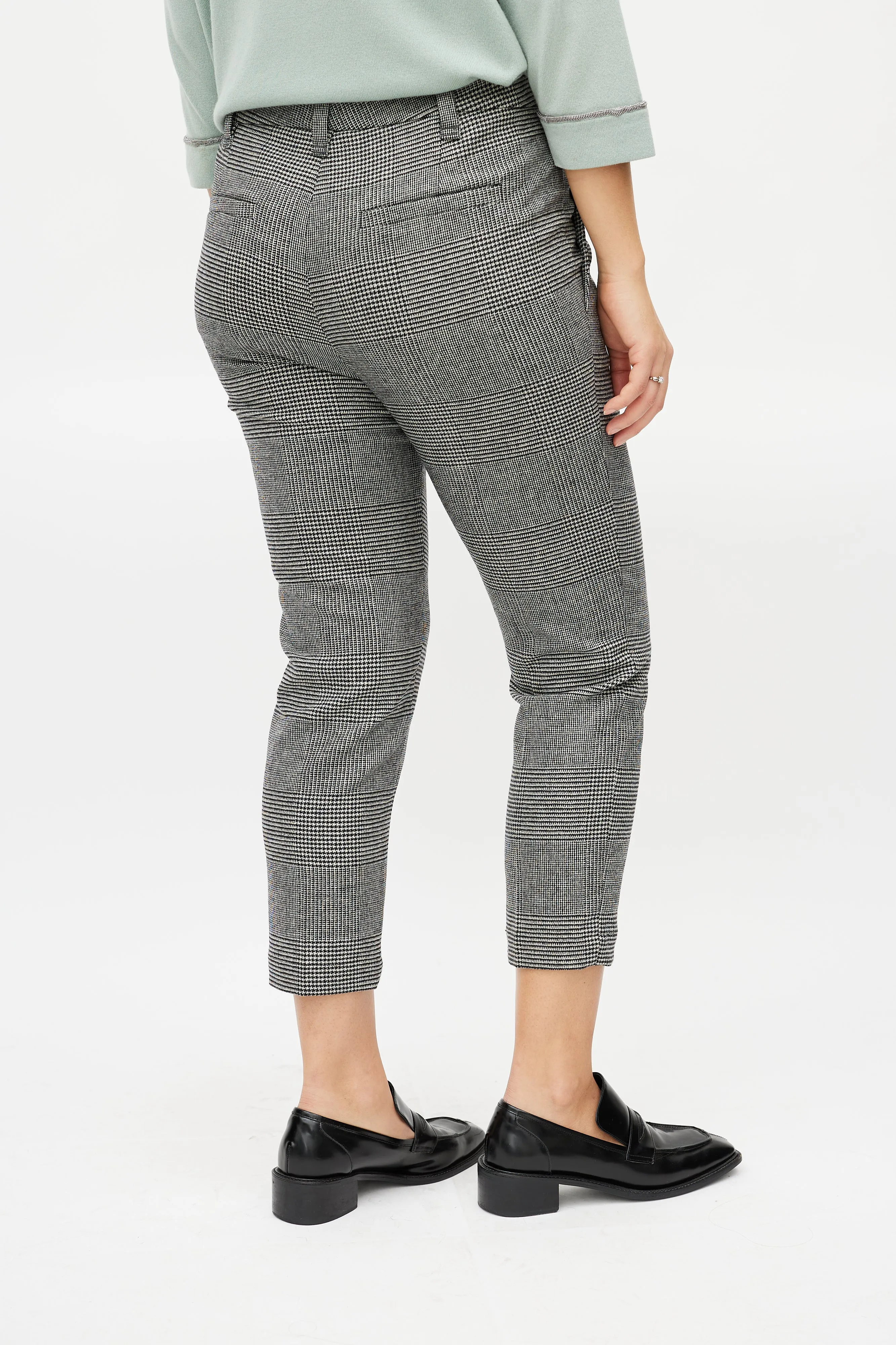 Black & White Wool Houndstooth Trouser