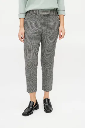 Black & White Wool Houndstooth Trouser