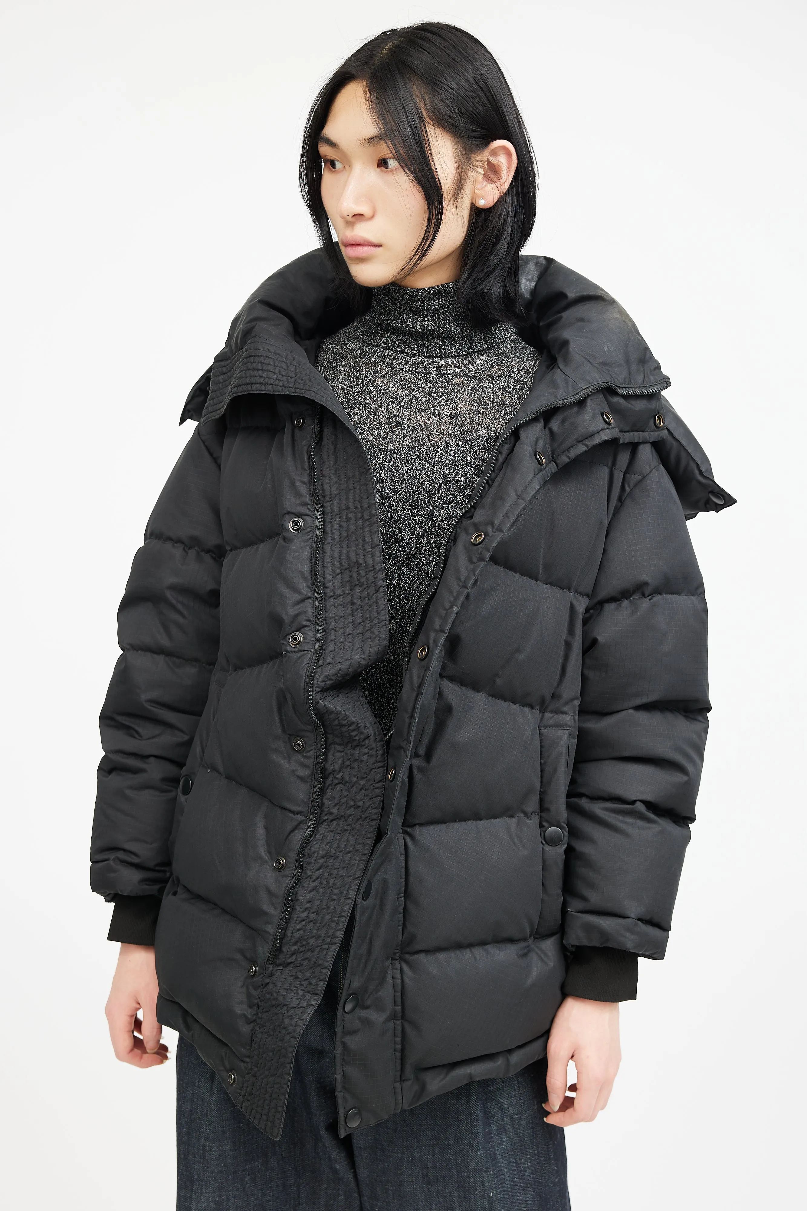 Black Archetype Logo Down Jacket