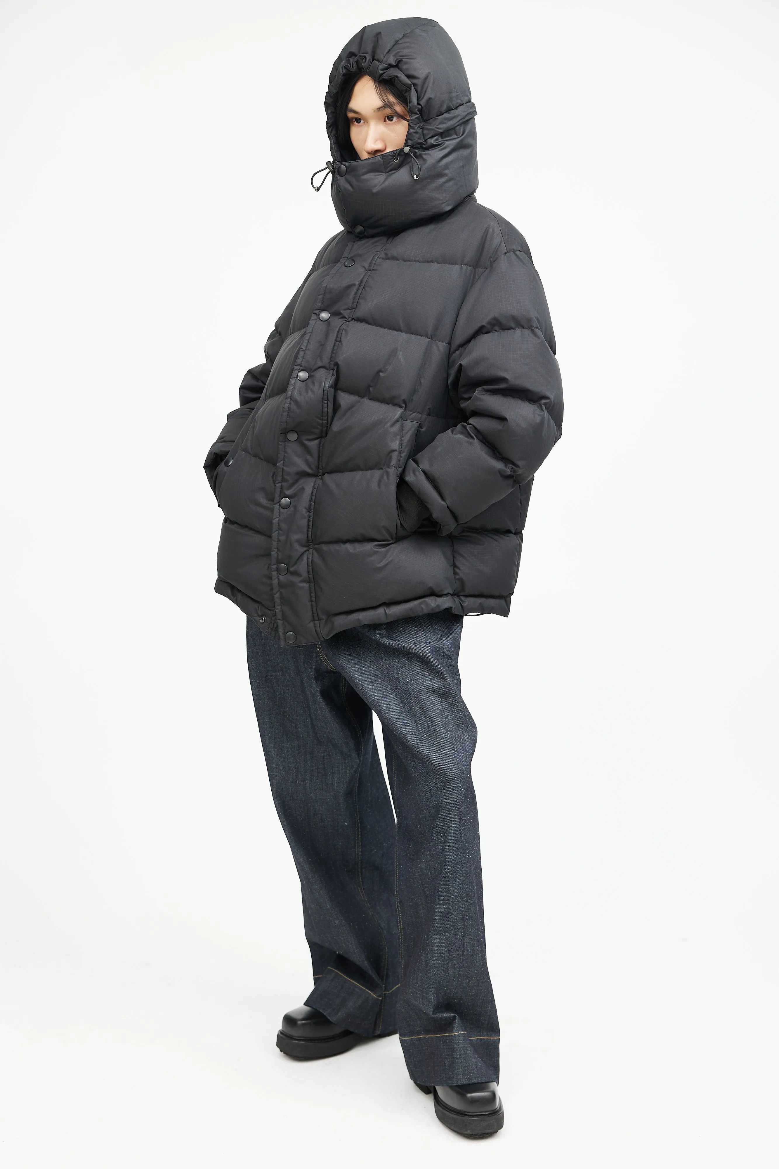 Black Archetype Logo Down Jacket