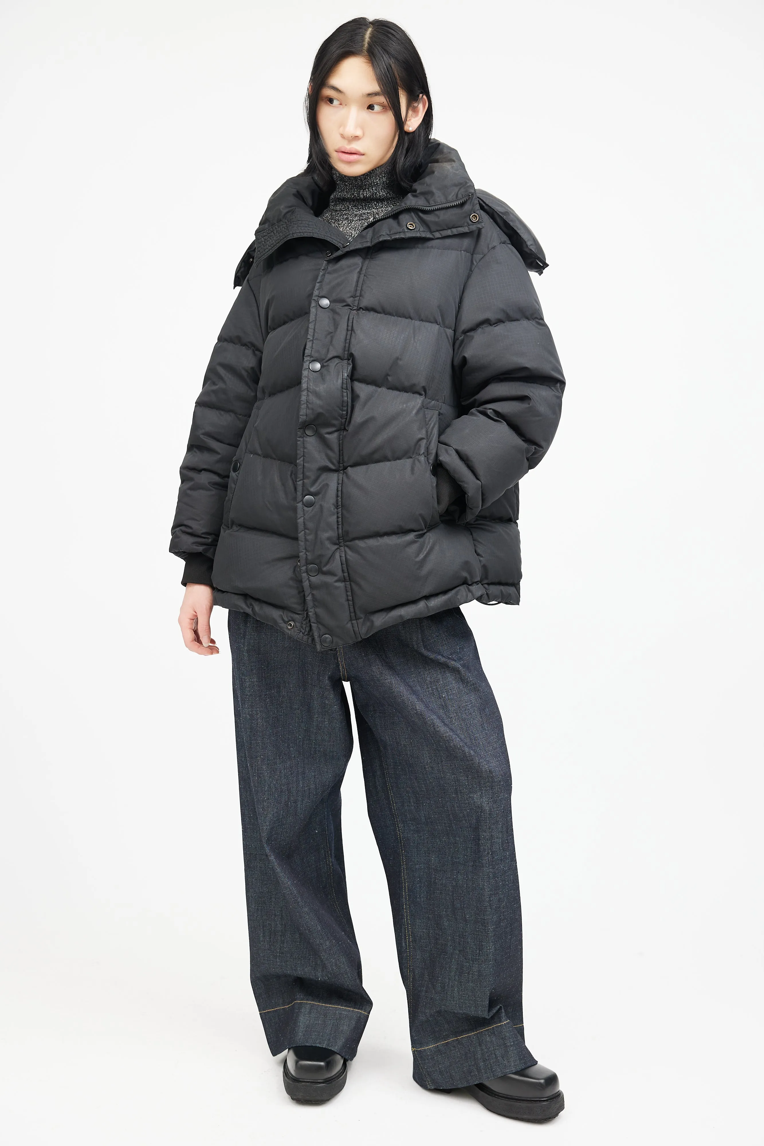 Black Archetype Logo Down Jacket