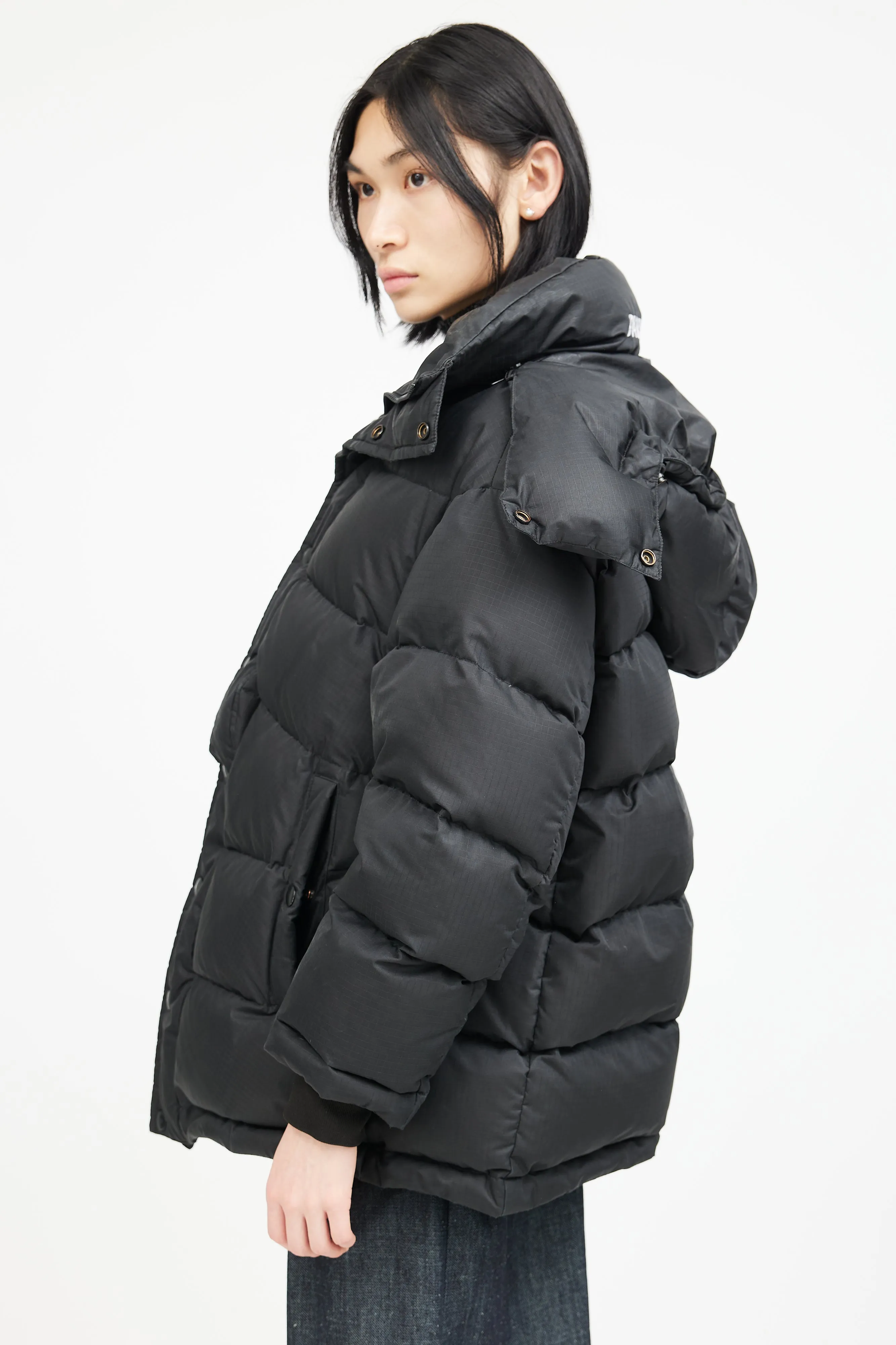 Black Archetype Logo Down Jacket