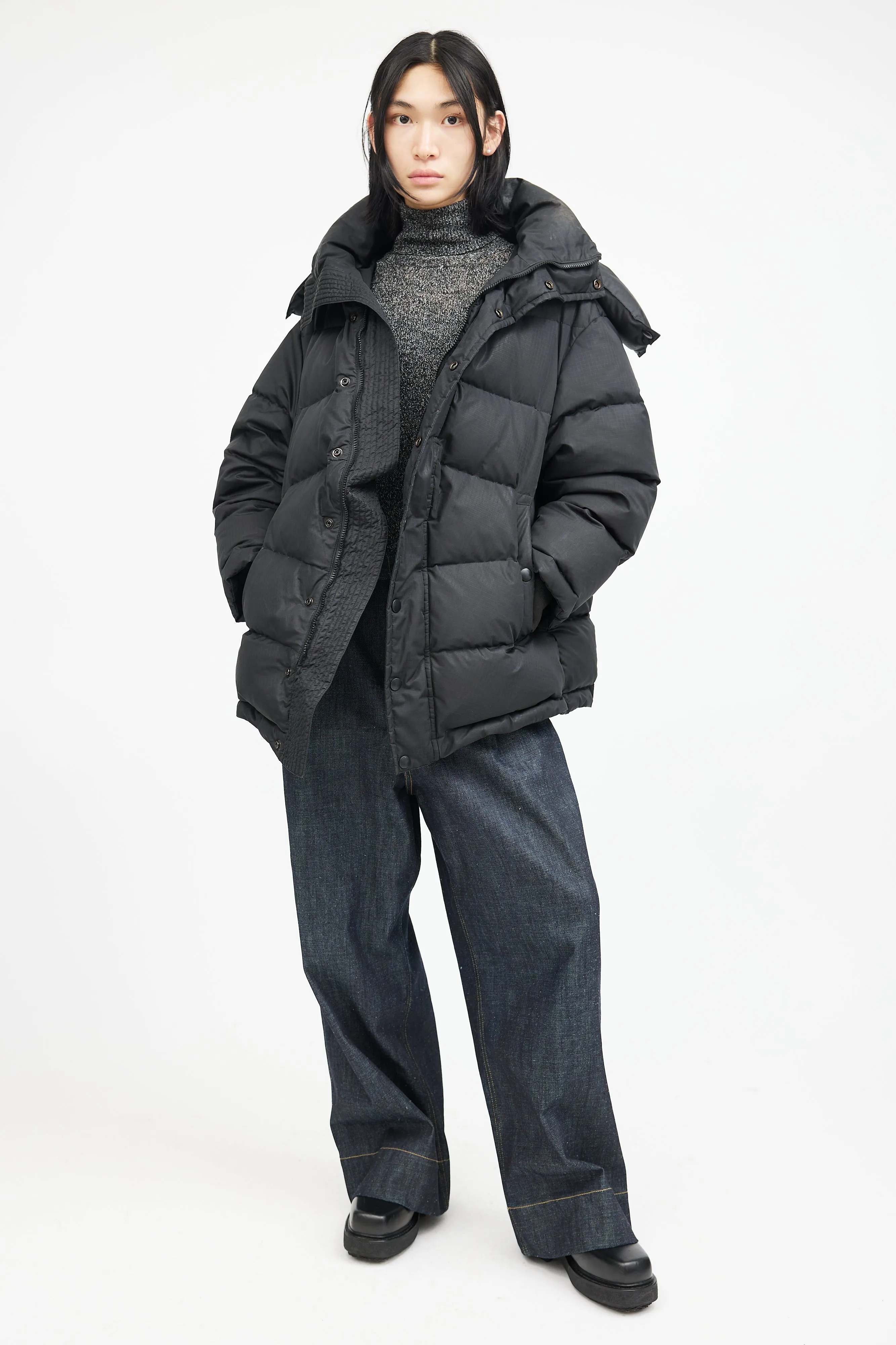 Black Archetype Logo Down Jacket