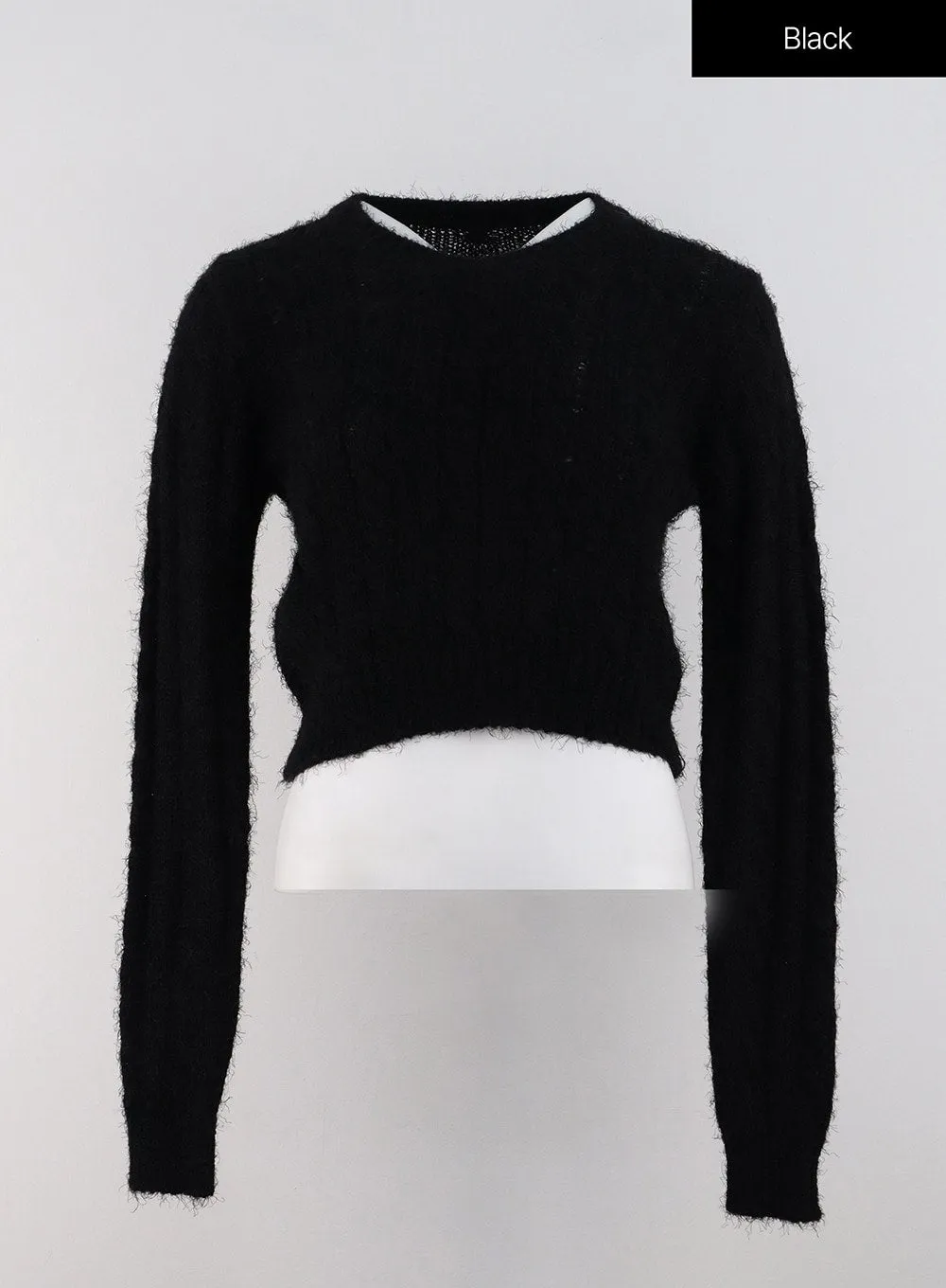 Cable Knit V-Neck Sweater OG315
