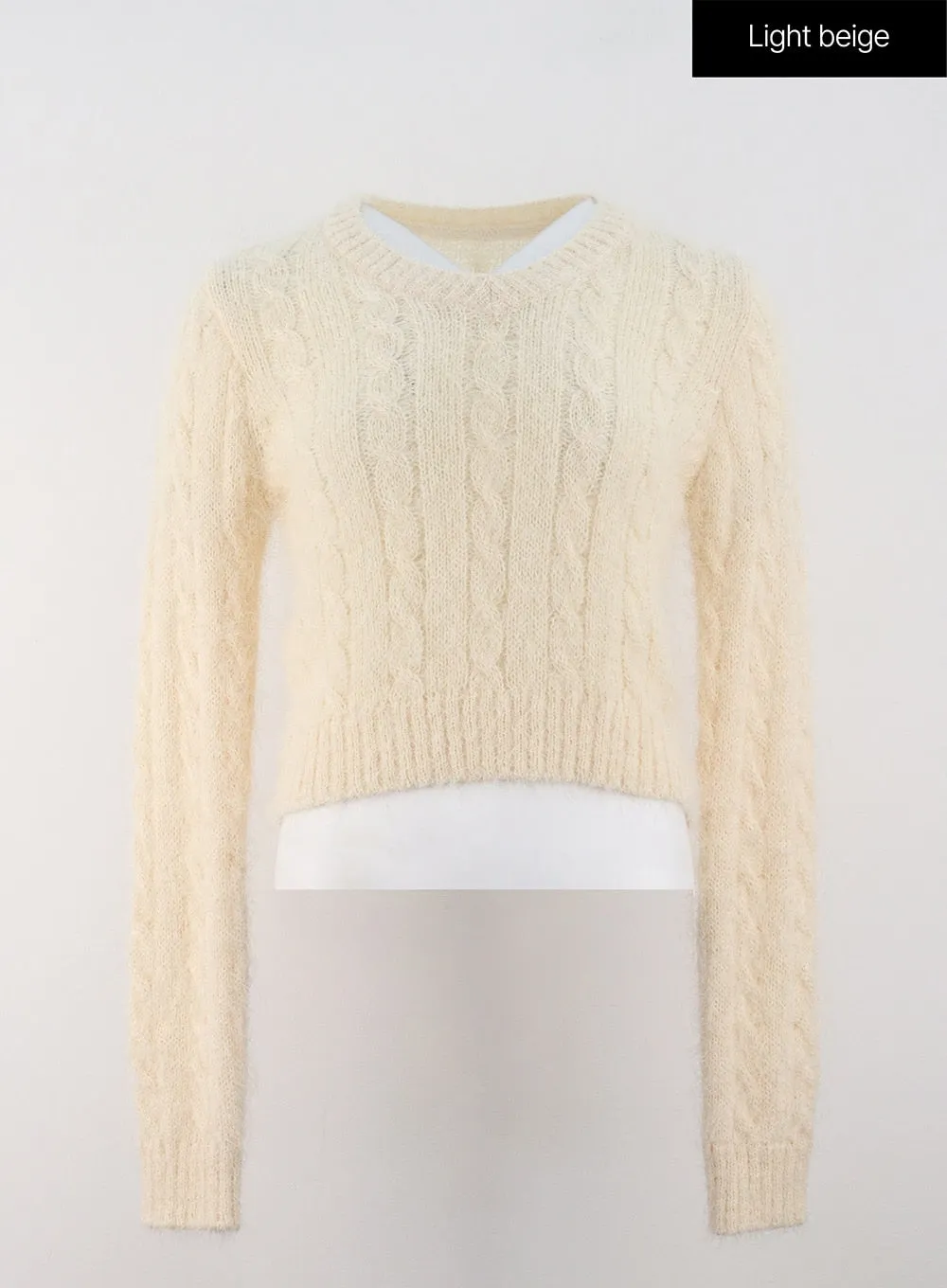 Cable Knit V-Neck Sweater OG315