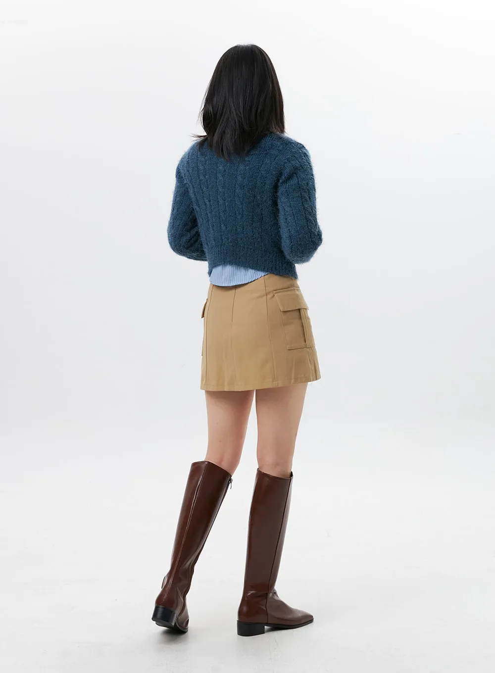 Cable Knit V-Neck Sweater OG315