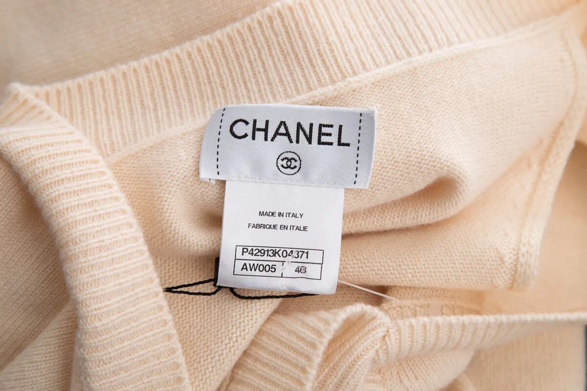Chanel Cream Sweater SZ 48