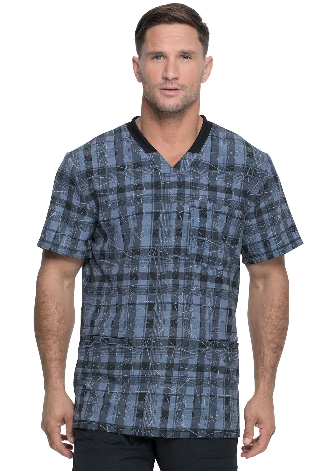 Dynamix - Men's Rib Knit V-Neck Print Top