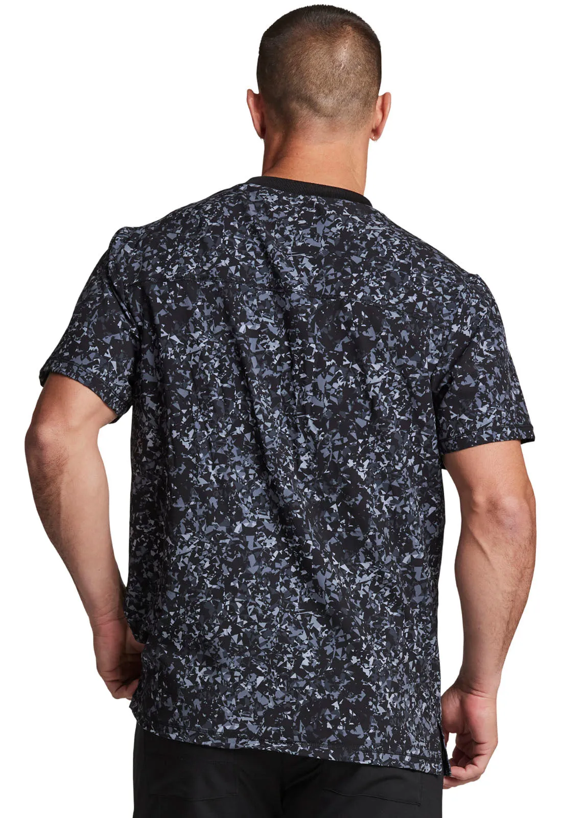 Dynamix - Men's Rib Knit V-Neck Print Top