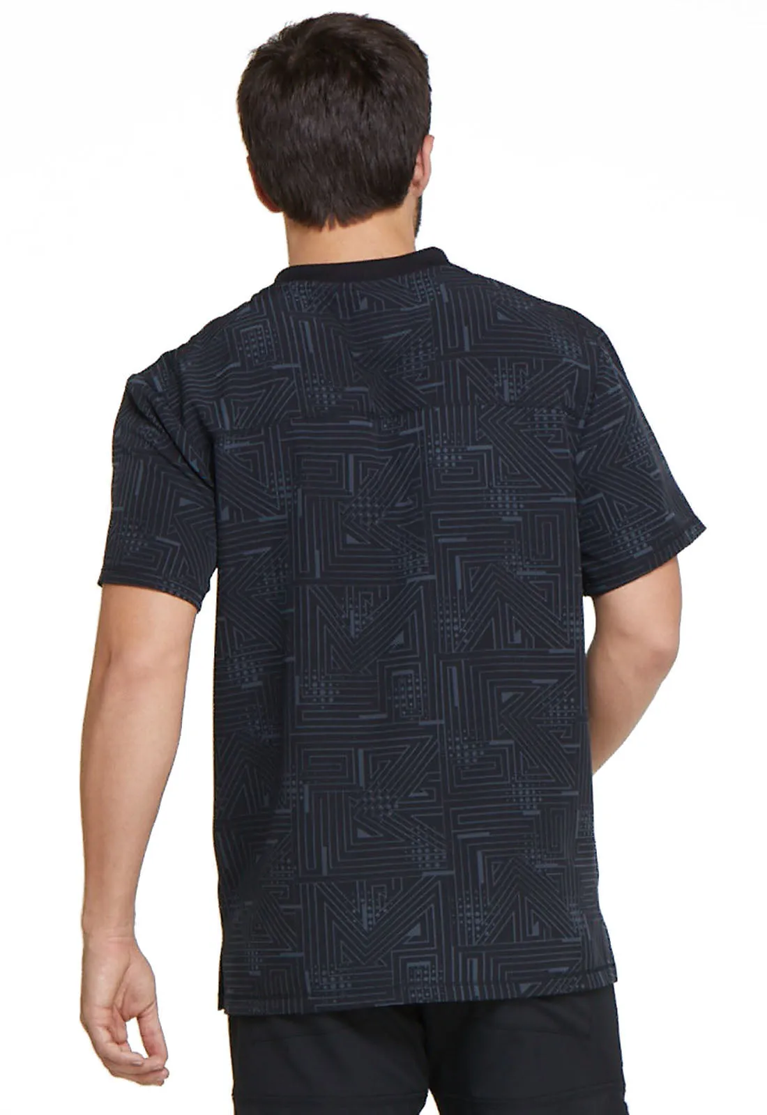 Dynamix - Men's Rib Knit V-Neck Print Top