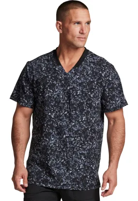 Dynamix - Men's Rib Knit V-Neck Print Top