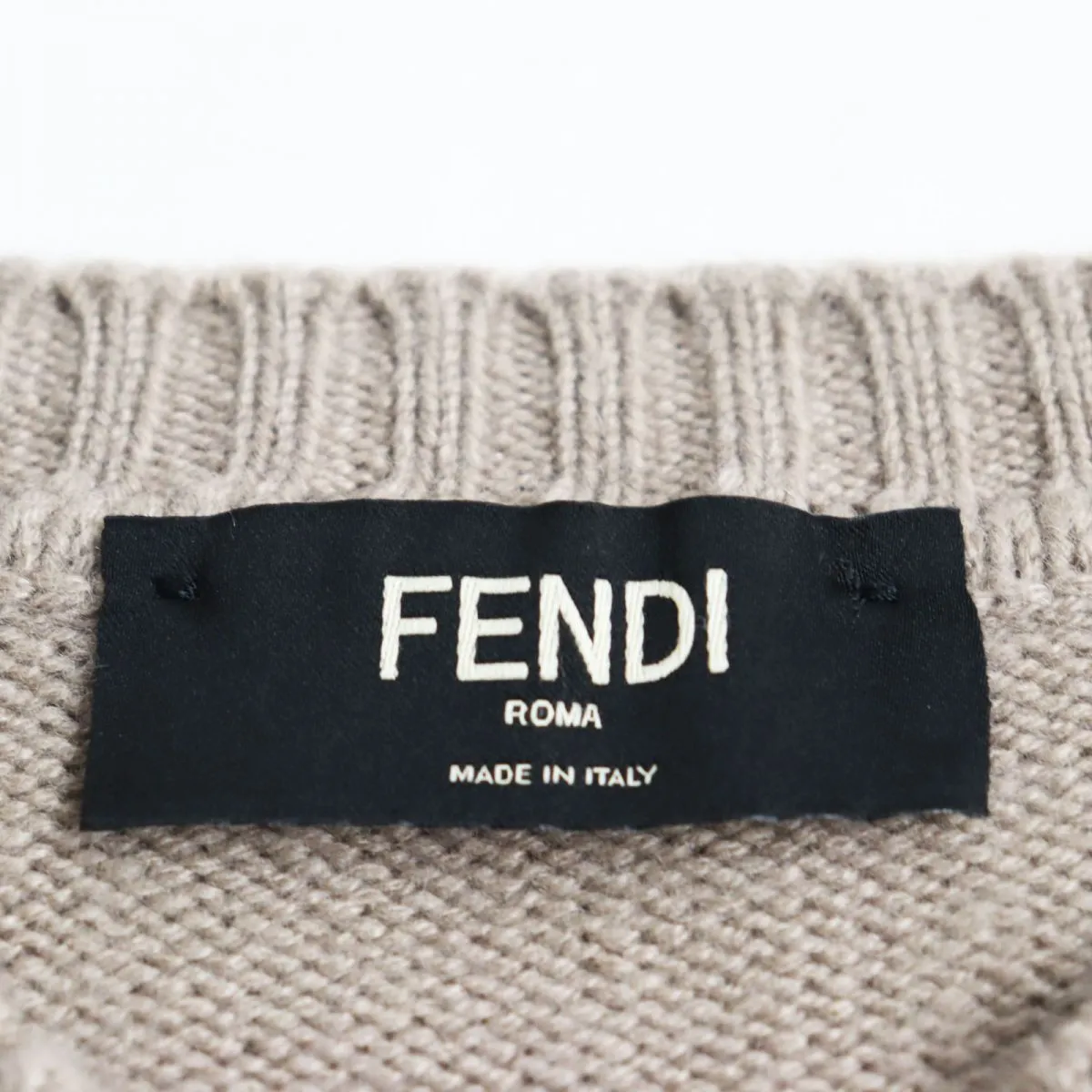 Fendi Cashmere Crew Neck Sweater Brown