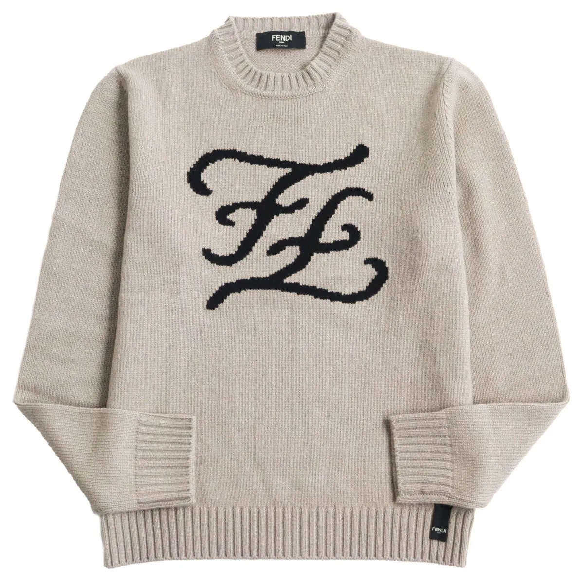 Fendi Cashmere Crew Neck Sweater Brown