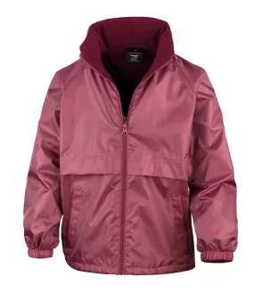 Result Core Kids Micro Fleece Lined Jacket | Burgundy