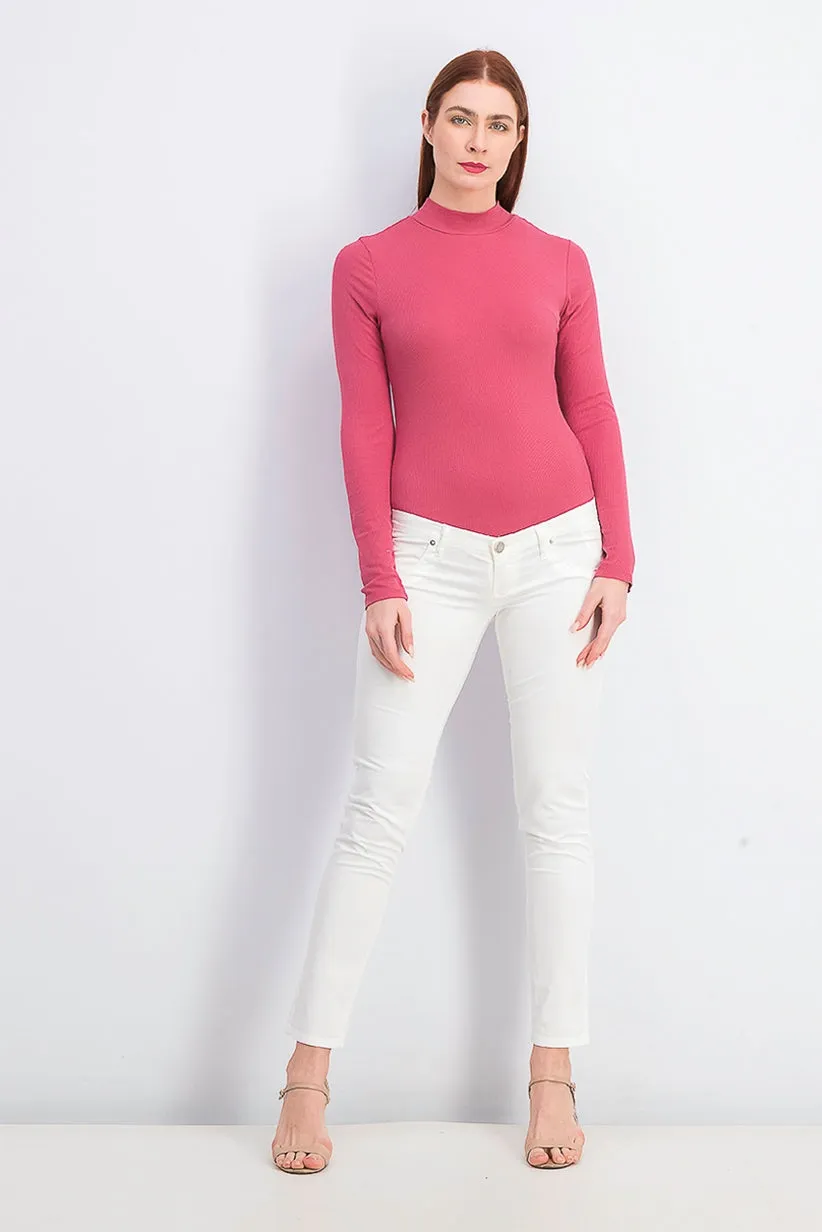 Self Esteem Juniors' Mock-Neck Bodysuit Pink Size X-Large